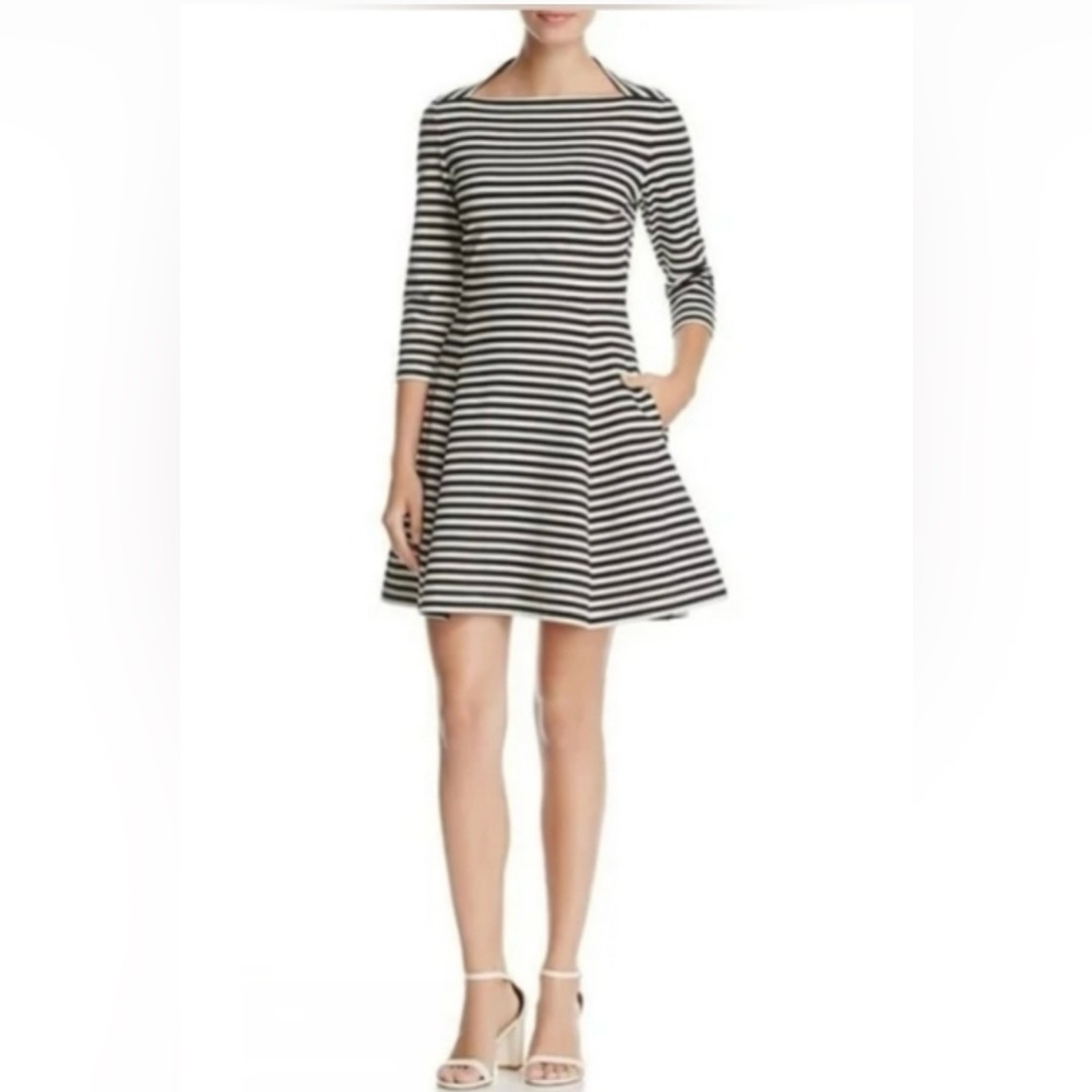 Kate Spade Broome Street Striped Black and White Dress size L. New never worn.